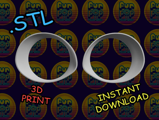 Fursuit "Follow Me" Eye Blank HD STL (Digital Download)