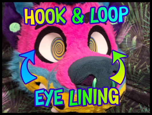 Hook & Loop by the Foot - DIY Fursuit Supplies - Eye Lids